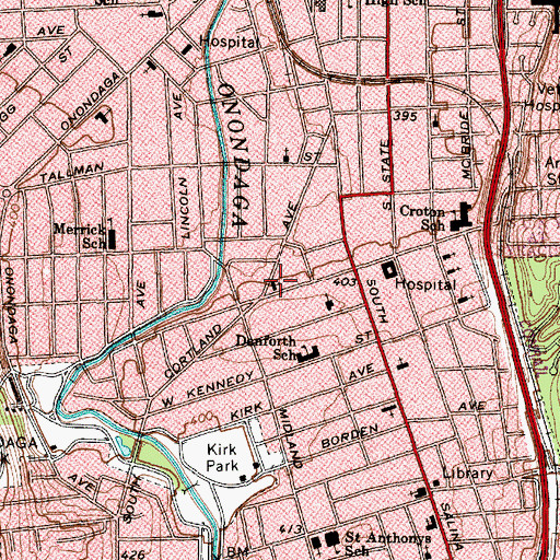 Topographic Map of Apostolic Church of Jesus Christ, NY