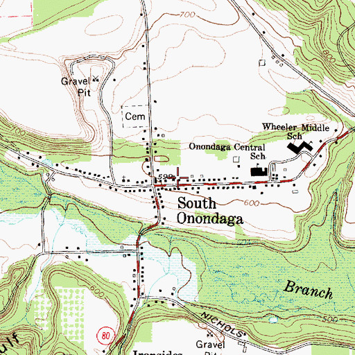 Topographic Map of Apple Valley United Methodist Church, NY