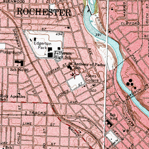 Topographic Map of Ark of the Covenant Church of God By Faith, NY