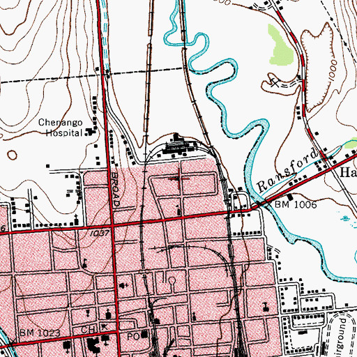 Topographic Map of Assembly of God Church, NY