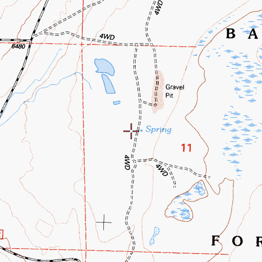 Topographic Map of Hot Spring, CA