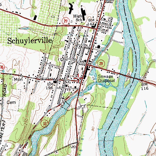 Topographic Map of Assembly of God Church, NY