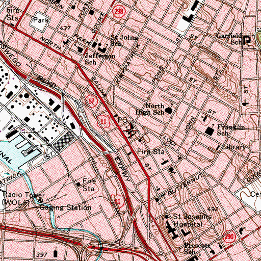 Topographic Map of Assumption Church, NY