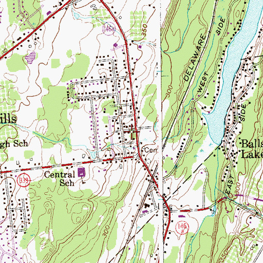 Topographic Map of Ballston Lake Baptist Church, NY