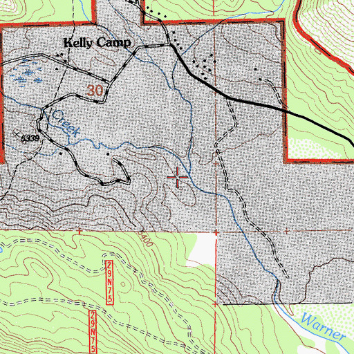 Topographic Map of Hot Springs Creek, CA