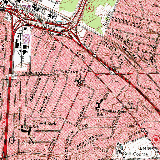 Topographic Map of Baptist Temple Church, NY