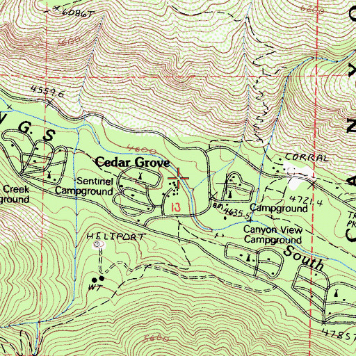 Topographic Map of Hotel Creek, CA
