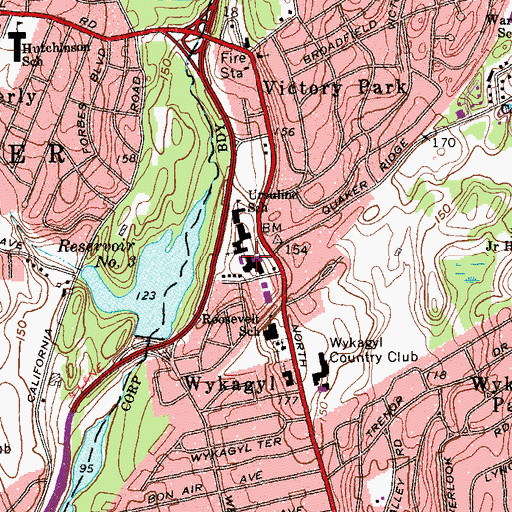 Topographic Map of Beth El Synagogue Center, NY