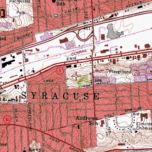 Topographic Map of Bethany Baptist Church, NY