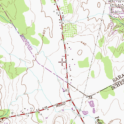 Topographic Map of Bethany Baptist Church, NY