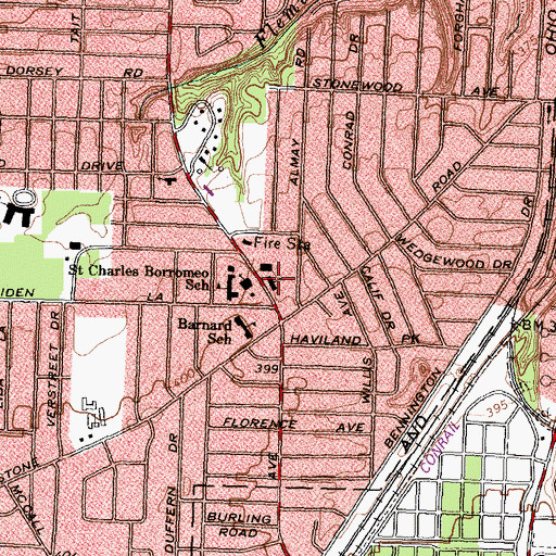 Topographic Map of Bethany Presbyterian Church, NY