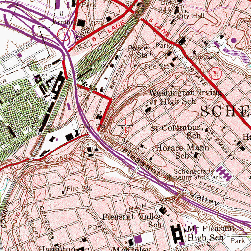 Topographic Map of Bethel African Methodist Episcopal Church, NY