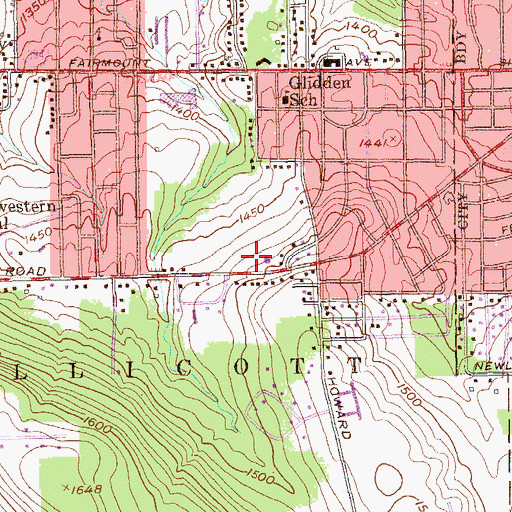 Topographic Map of Bethel Baptist Church, NY