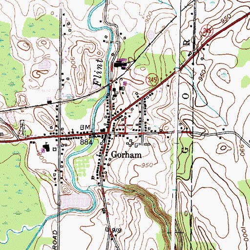 Topographic Map of Bethel Baptist Church, NY