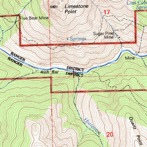 Topographic Map of Hottentot Creek, CA