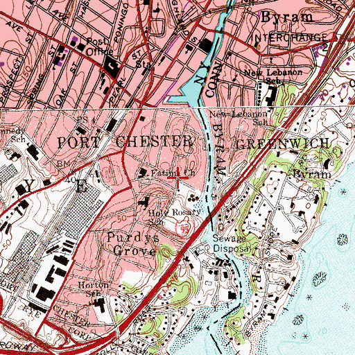 Topographic Map of Bethel Sound of Praise Pentecostal Church, NY