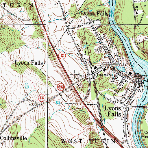 Topographic Map of Bible Fellowship Church, NY