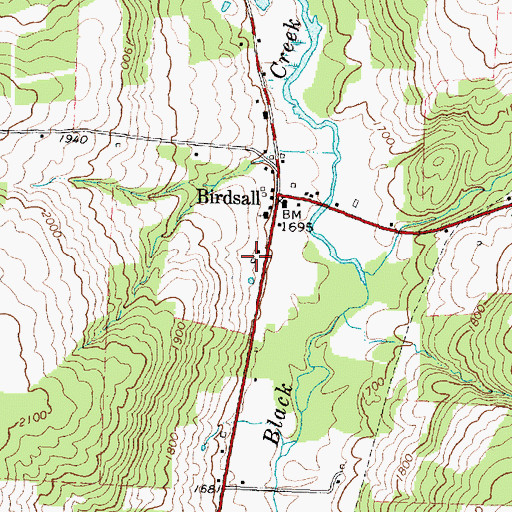 Topographic Map of Birdsall Community Church, NY