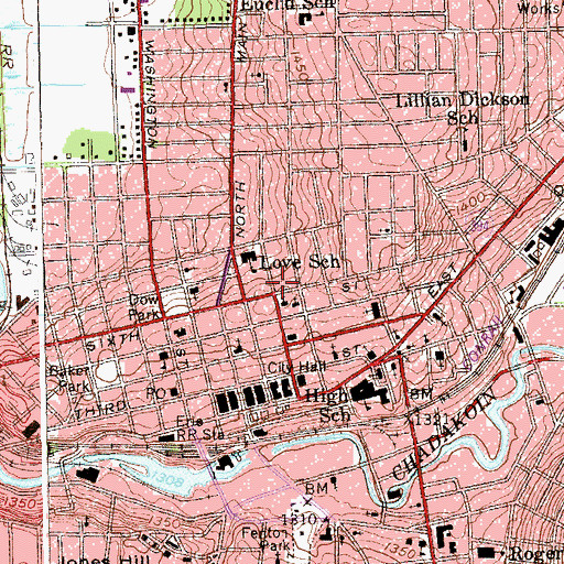 Topographic Map of Blackwell Chapel African Methodist Episcopal Church, NY