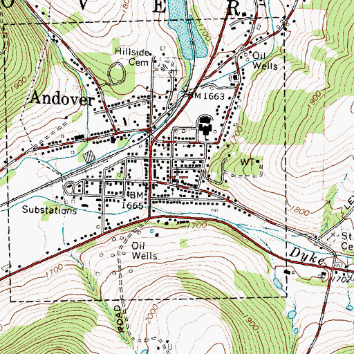 Topographic Map of Blessed Sacrament Catholic Church, NY