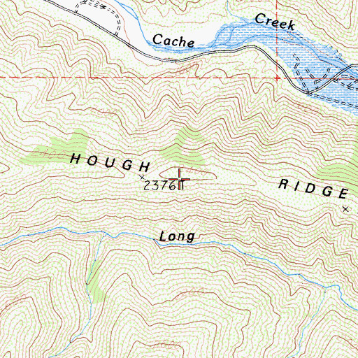 Topographic Map of Hough Ridge, CA