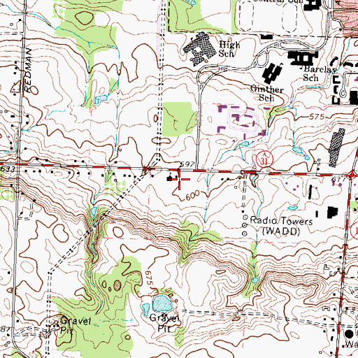Topographic Map of Brockport Free Methodist Church, NY
