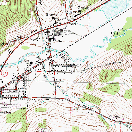 Topographic Map of Brookside Wesleyan Church, NY
