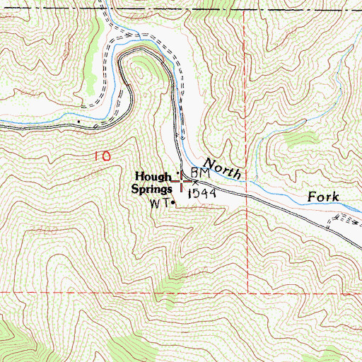 Topographic Map of Hough Springs, CA