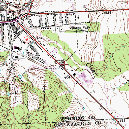 Topographic Map of Calvary Alliance Church, NY