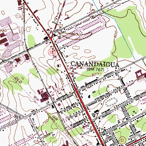 Topographic Map of Calvary Assembly of God, NY