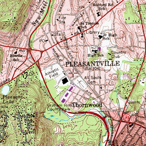 Topographic Map of Calvary Assembly of God, NY