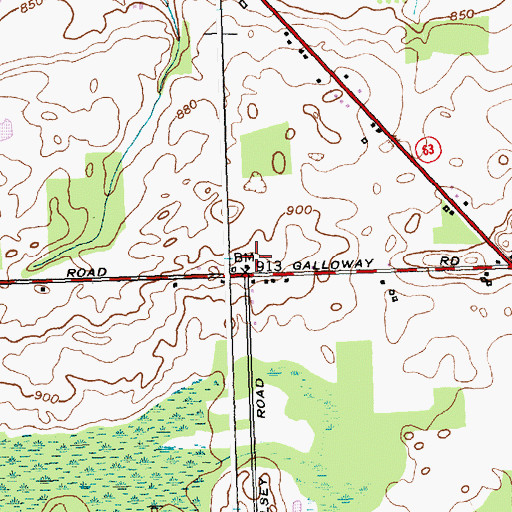 Topographic Map of Calvary Baptist Church, NY