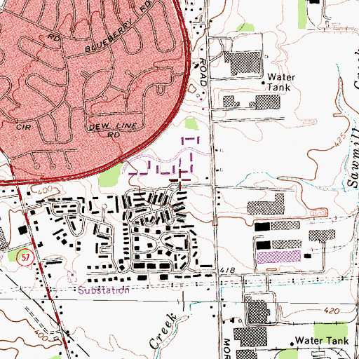Topographic Map of Calvary Chapel of Syracuse, NY