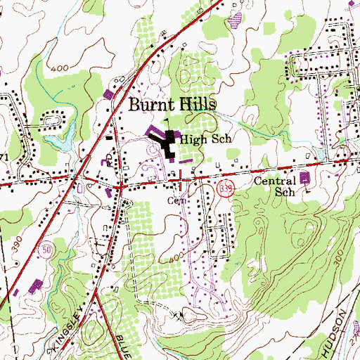 Topographic Map of Calvary Episcopal Church, NY