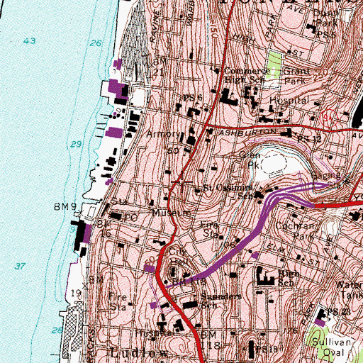 Topographic Map of Calvary Evangelistic Assembly, NY