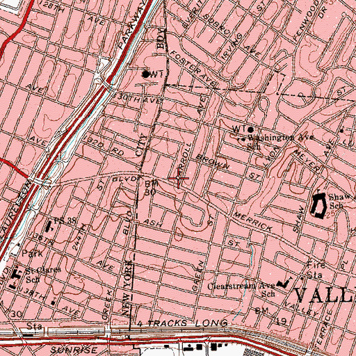 Topographic Map of Calvary Faith Tabernacle, NY