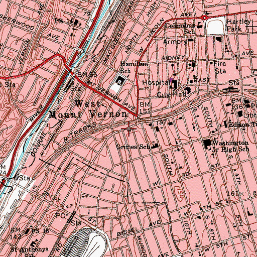 Topographic Map of Calvary Temple Evangelical, NY