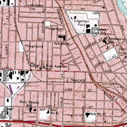 Topographic Map of Cameron Community Ministries, NY