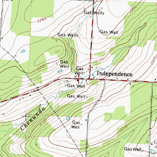 Topographic Map of Chenunda Creek Fellowship, NY