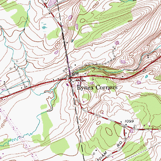 Topographic Map of Christ Church of the Hills, NY