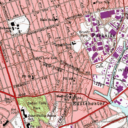 Topographic Map of Christ Church the Word, NY