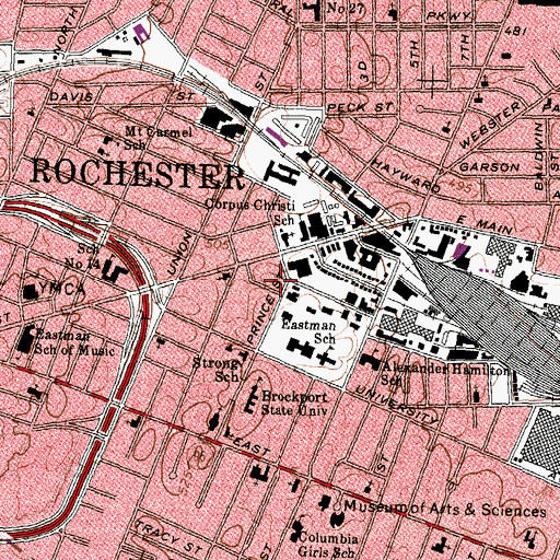 Topographic Map of Christ Church Unity, NY