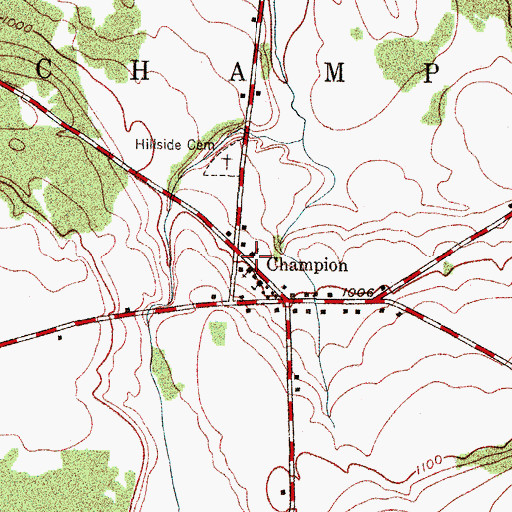 Topographic Map of Christ Covenant Lutheran Church, NY