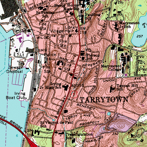 Topographic Map of Christ Episcopal Church, NY