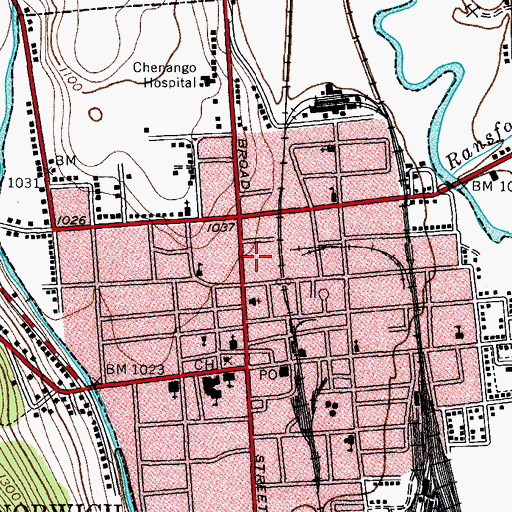 Topographic Map of Christ Lutheran Church, NY