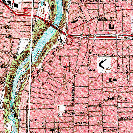 Topographic Map of Christ Tabernacle Apostolic Church, NY
