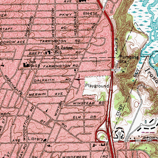 Topographic Map of Christ the Good Shepherd Lutheran Church, NY