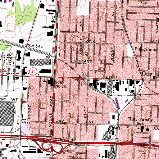 Topographic Map of Christian Assembly, NY