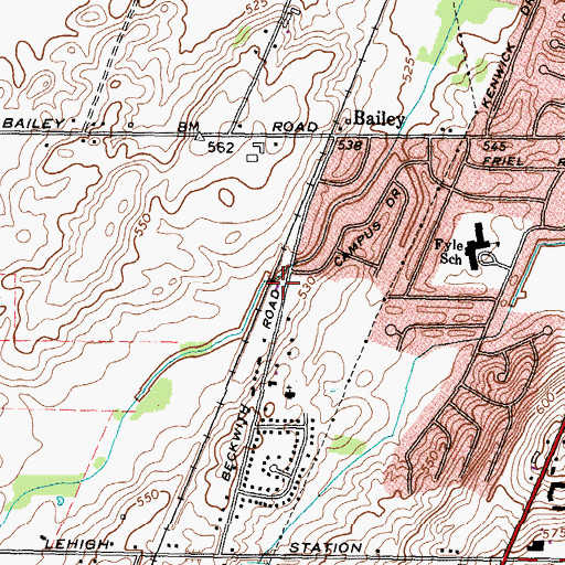 Topographic Map of Christian Friendship Baptist Church, NY