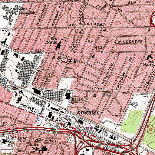 Topographic Map of Christian Love Bible Church, NY